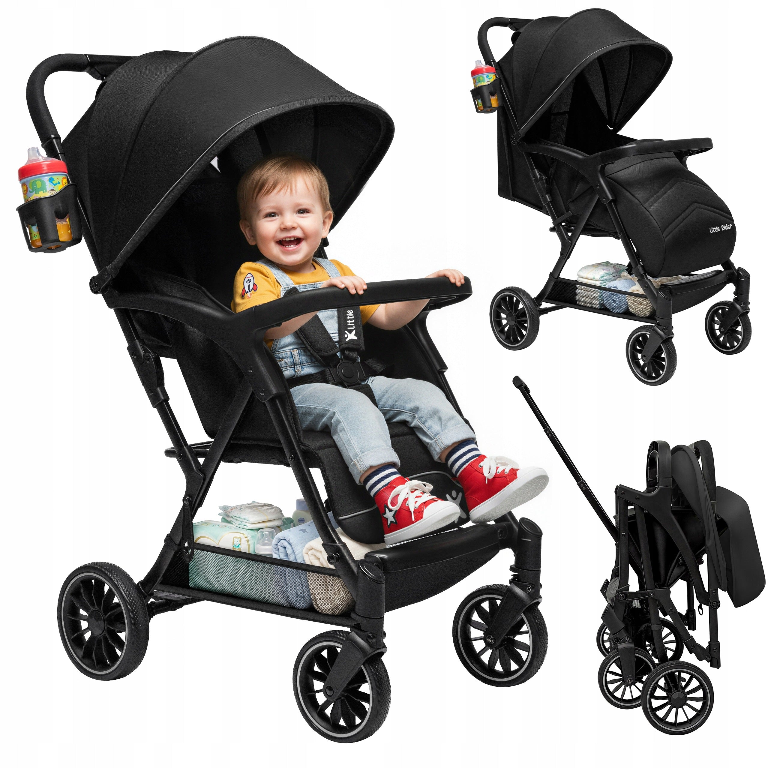 BABY STROLLER SIENA STROLLER UP TO 22 kg AUTOMATIC FOLDING RETRACTABLE HANDLE