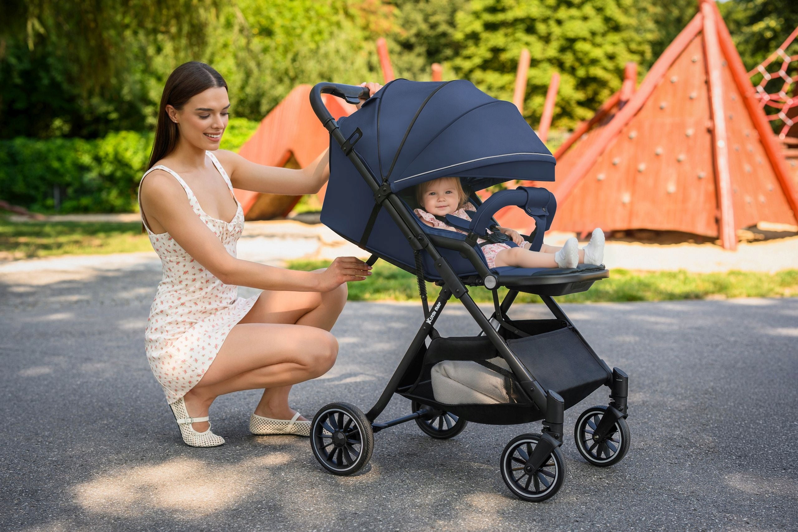BABY STROLLER ZEFIR STROLLER UP TO 22 kg FOLDING LARGE LIGHTWEIGHT AUTOMATIC Brand Little Rider