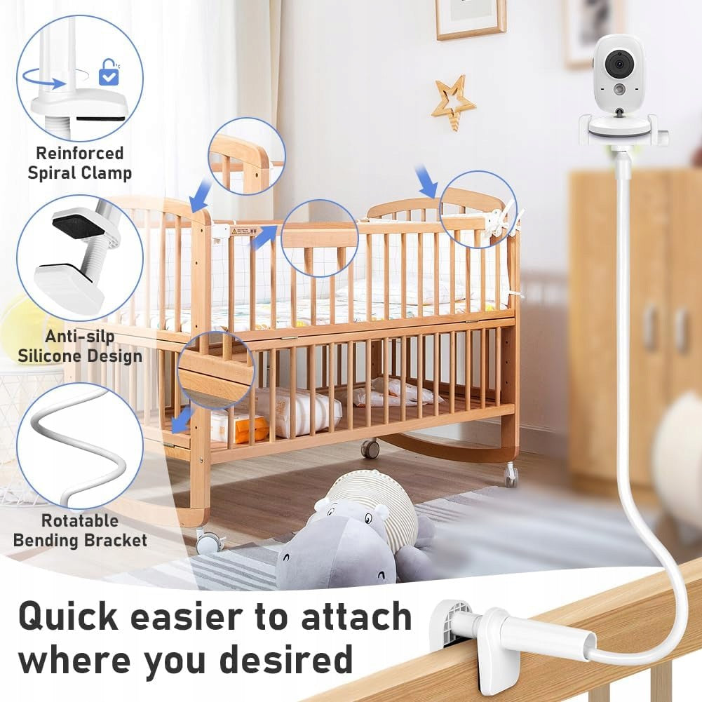 BABY SURVEILLANCE CAMERA HOLDER FLEXIBLE BENT Kind breathing monitor