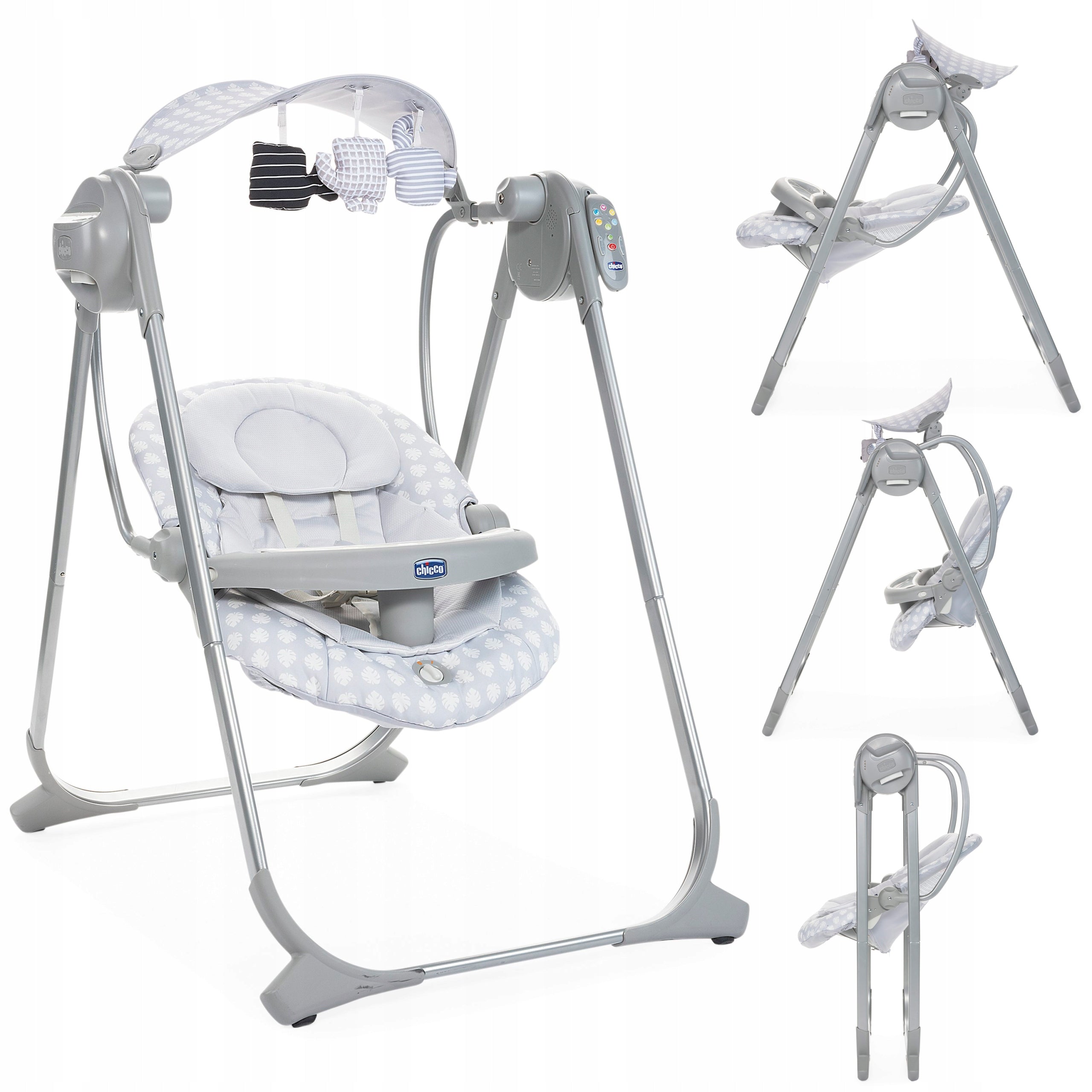 BABY SWING LOUNGER WITH AUTOMATIC ROCKING GREY CHICCO