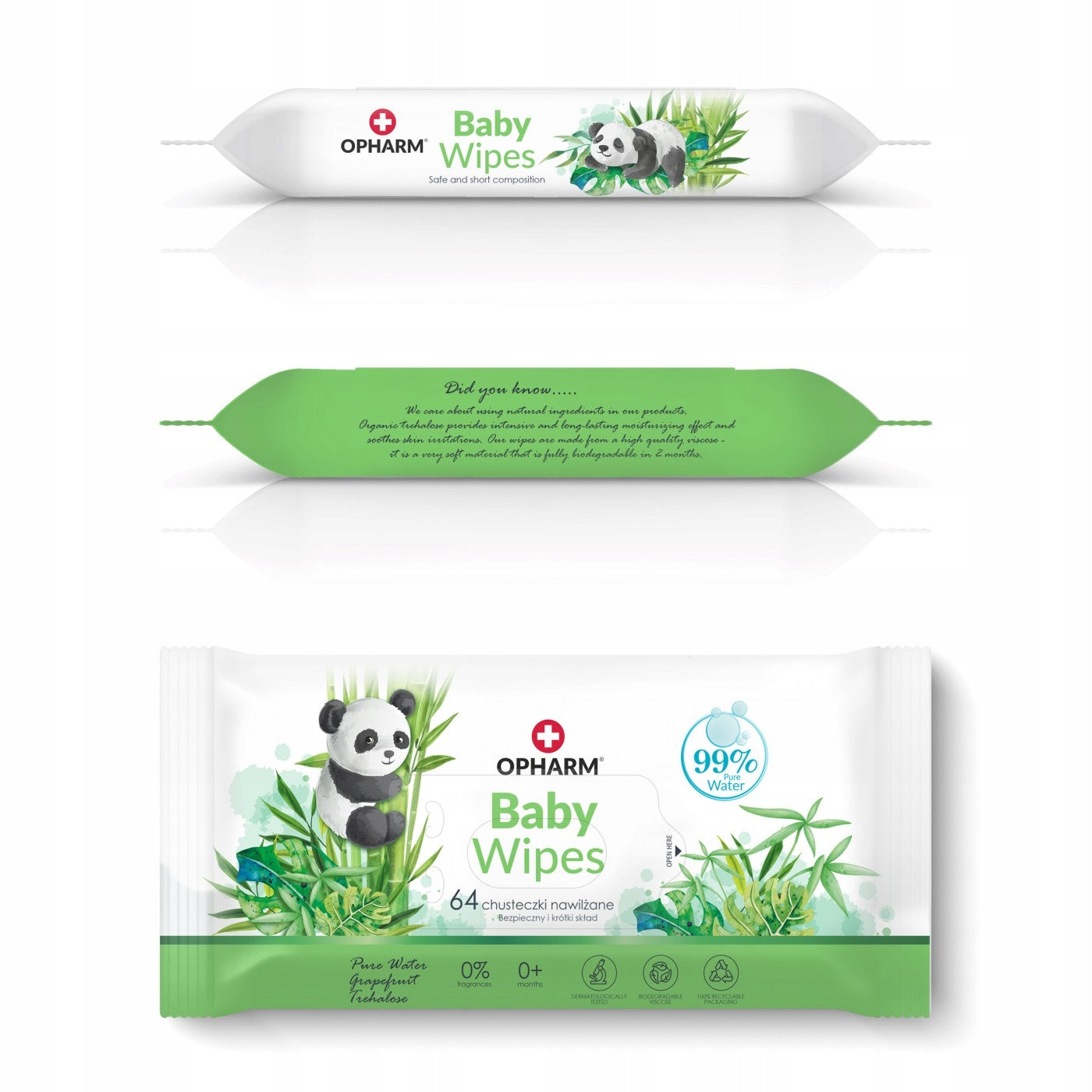 BABY WIPES WET WIPES WITH WATER 12x64PCS Manufacturer code Opharm Baby Wipes