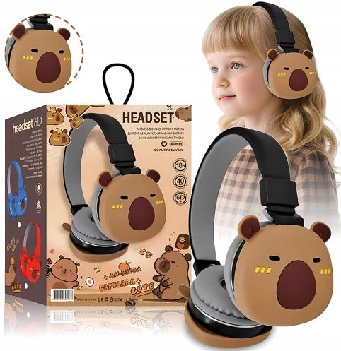BABY WIRELESS HEADPHONES BLUETOOTH ON-EAR CAPYBARA