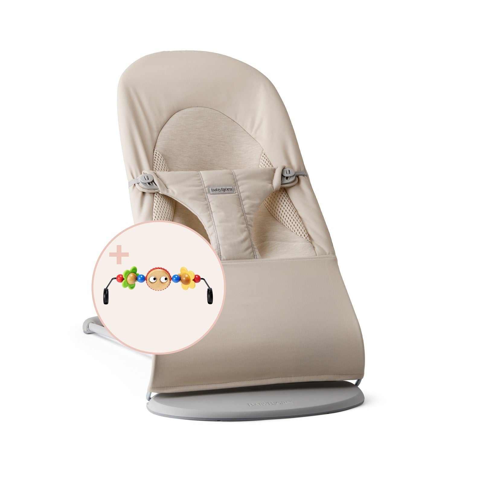 BABYBJORN BALANCE SOFT WOVEN/JERSEY Tri Fabric, Light Beige Toy