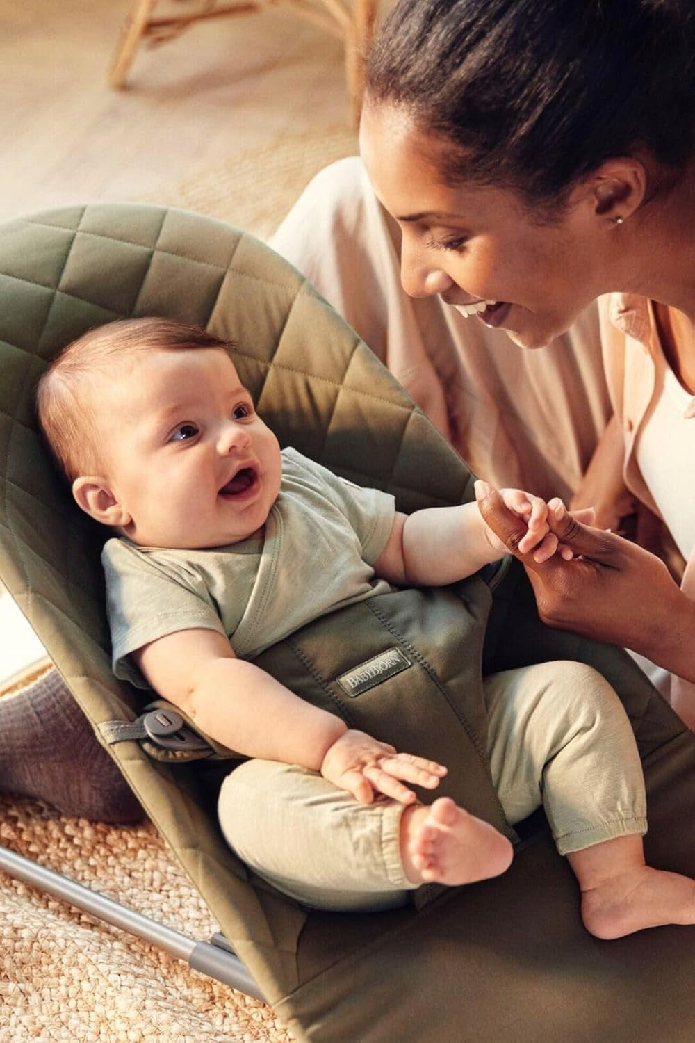 BABYBJORN BLISS COTTON SUN LOUNGER dark green Brand BabyBjörn