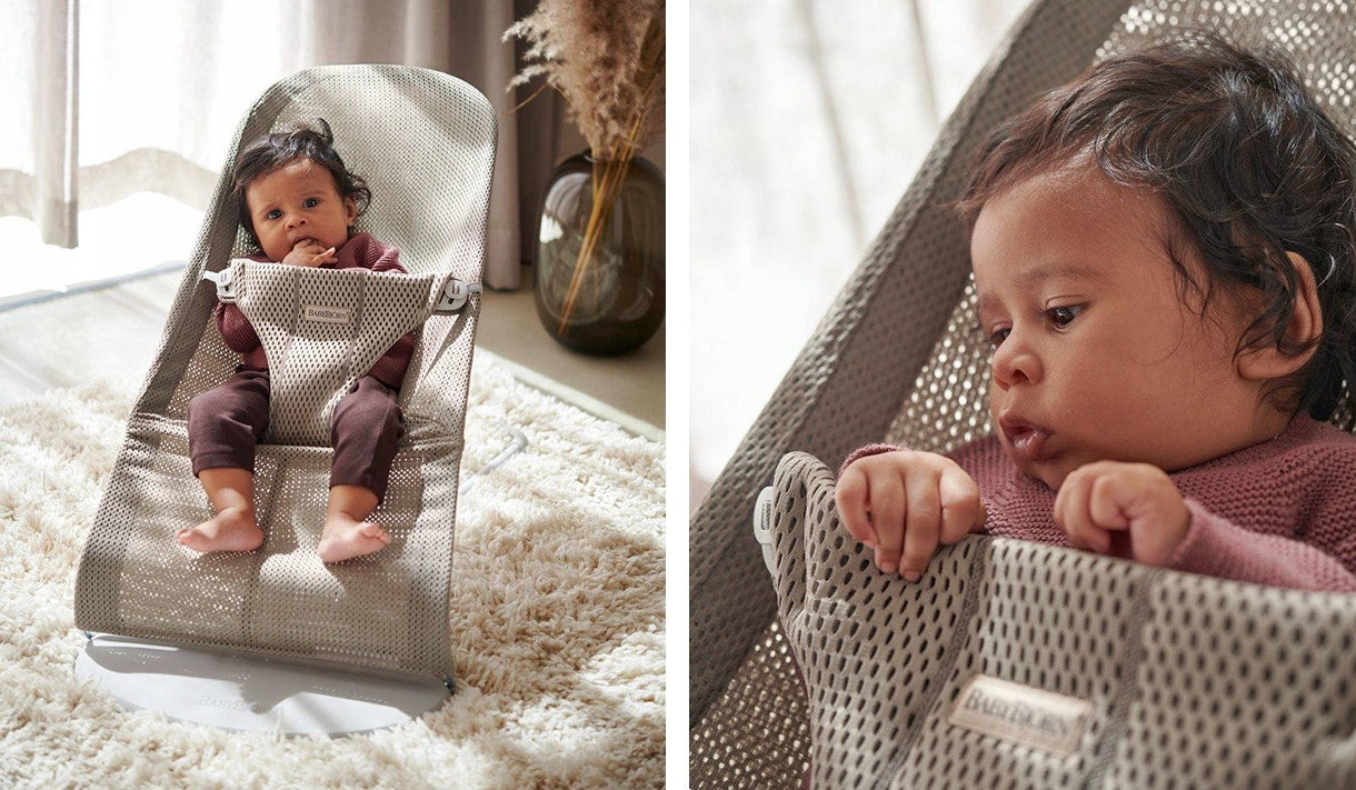 BABYBJORN BLISS MESH Sun Lounger and Seat in One to 2 Years Old Grey Beige EAN (GTIN) 7317680061027