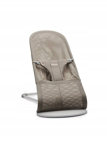 BABYBJORN - BLISS MESH lounger - Grey beige + Toy Googly Eyes Pastels Brand BabyBjörn