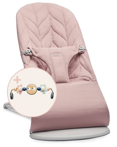 BABYBJORN - Petal Quilt Sun Lounger Extinguished Pink + Toy Googly Eyes Pastels