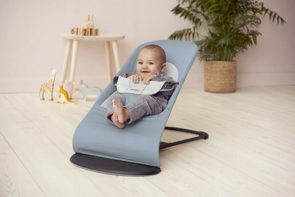 BABYBJORN - lounger BALANCE SOFT WOVEN/JERSEY Blue Brand BabyBjörn