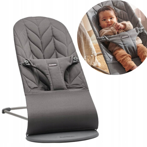 BABYBJORN rocker lounger BLISS COTTON ANTRIACITE up to 13 kg dark grey
