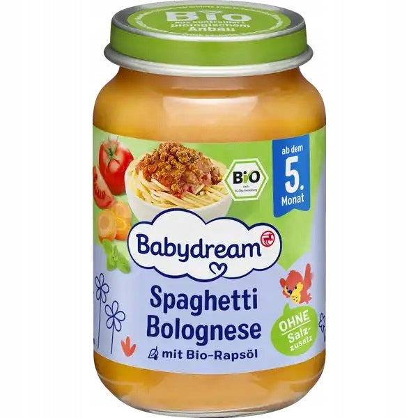 BABYDREAM BIO SPAGHETTI BOLOGNESE WITH BEEF 5m
