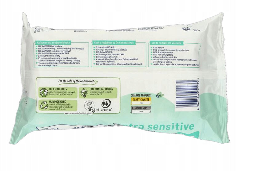 BABYDREAM Wet wipes Sensitive Aloe Allantoin 80pcs. Packaging status original