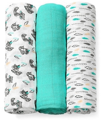 BABYONO DIAPERS BAMBOO DIAPERS EMERALD COLOR 3pcs 70x70 397/06