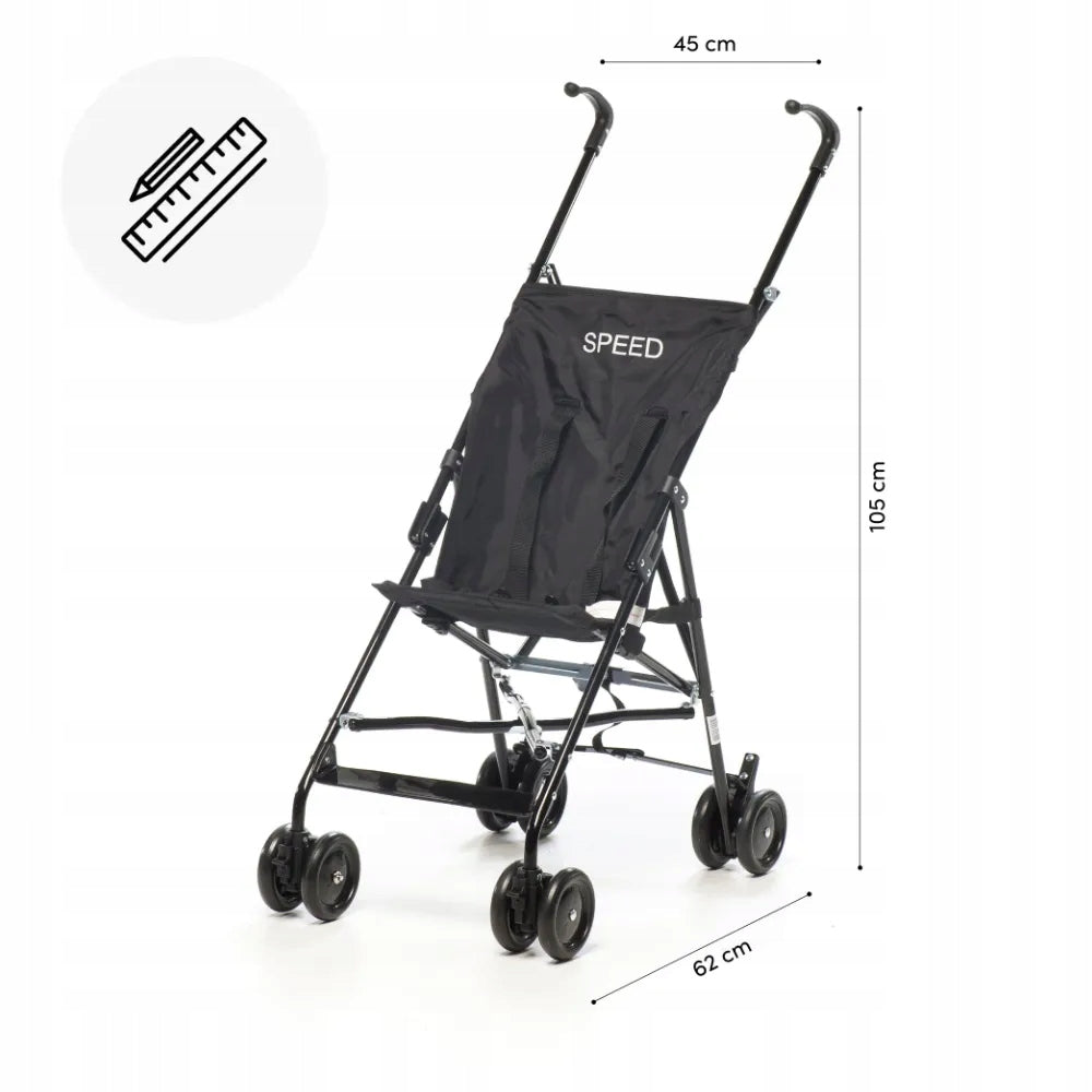 BABYTROLD STROLLER - SPEED - BLACK Color black