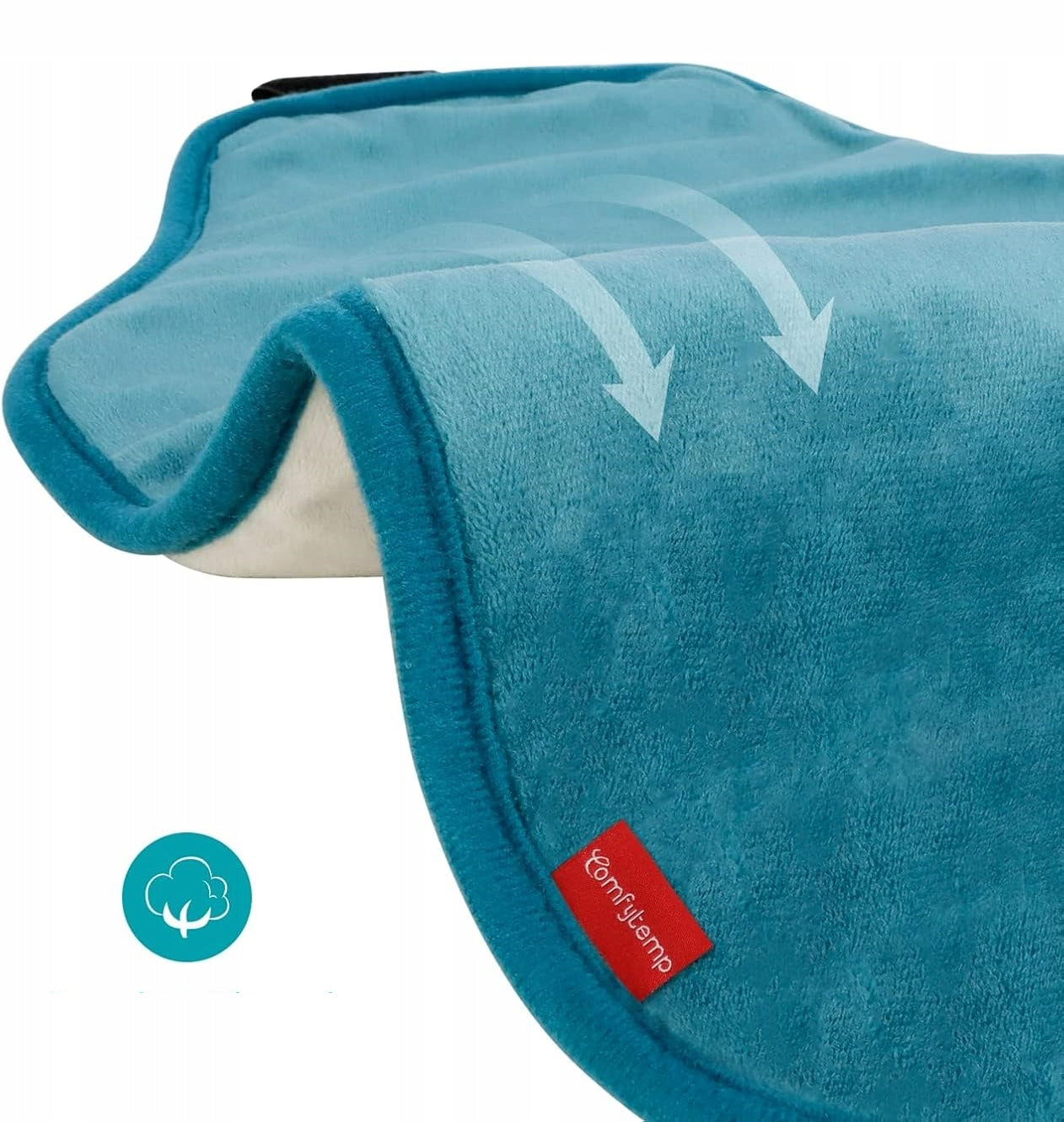 BACK HEATING PAD COMFYTEMP K9014 WITH REMOTE CONTROL BLUE Packaging status original