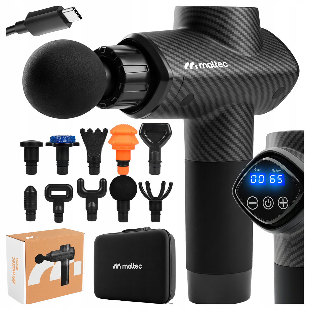 BACK MASSAGE GUN FOR FOOT BODY MASSAGER MASSAGE GUN CASE 10 TIPS