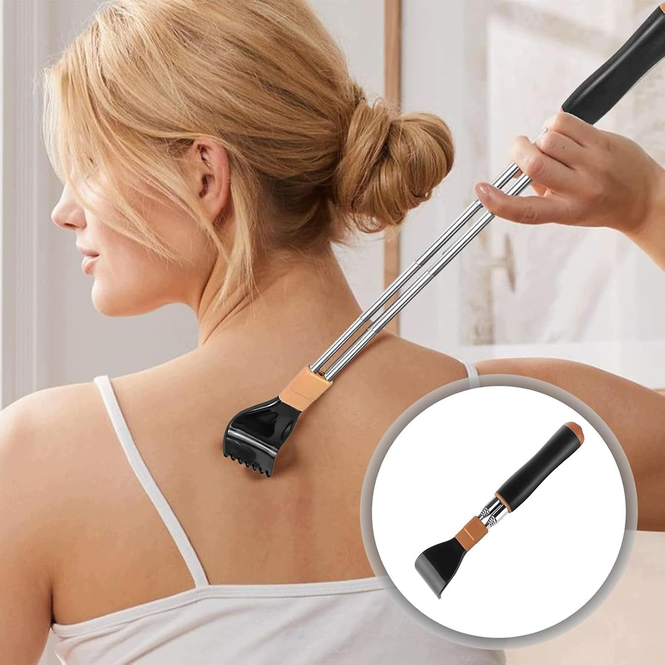 BACK SCRATCHER TELESCOPIC MAGNETIC MASSAGE 21-54CM STEEL Brand no brand