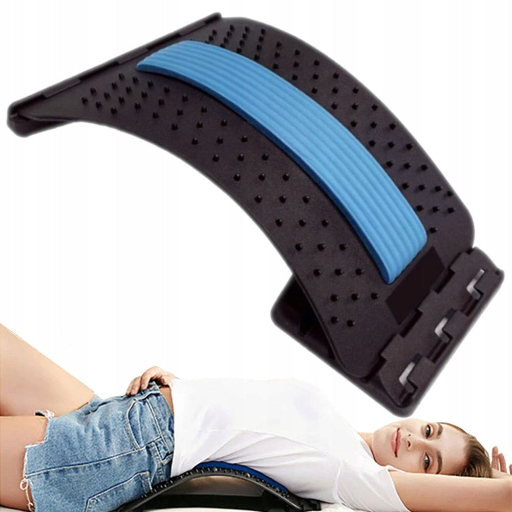 BACK STRETCHING DEVICE SPINE MASSAGER WITH SPIKES FOR PAIN RWA Color black