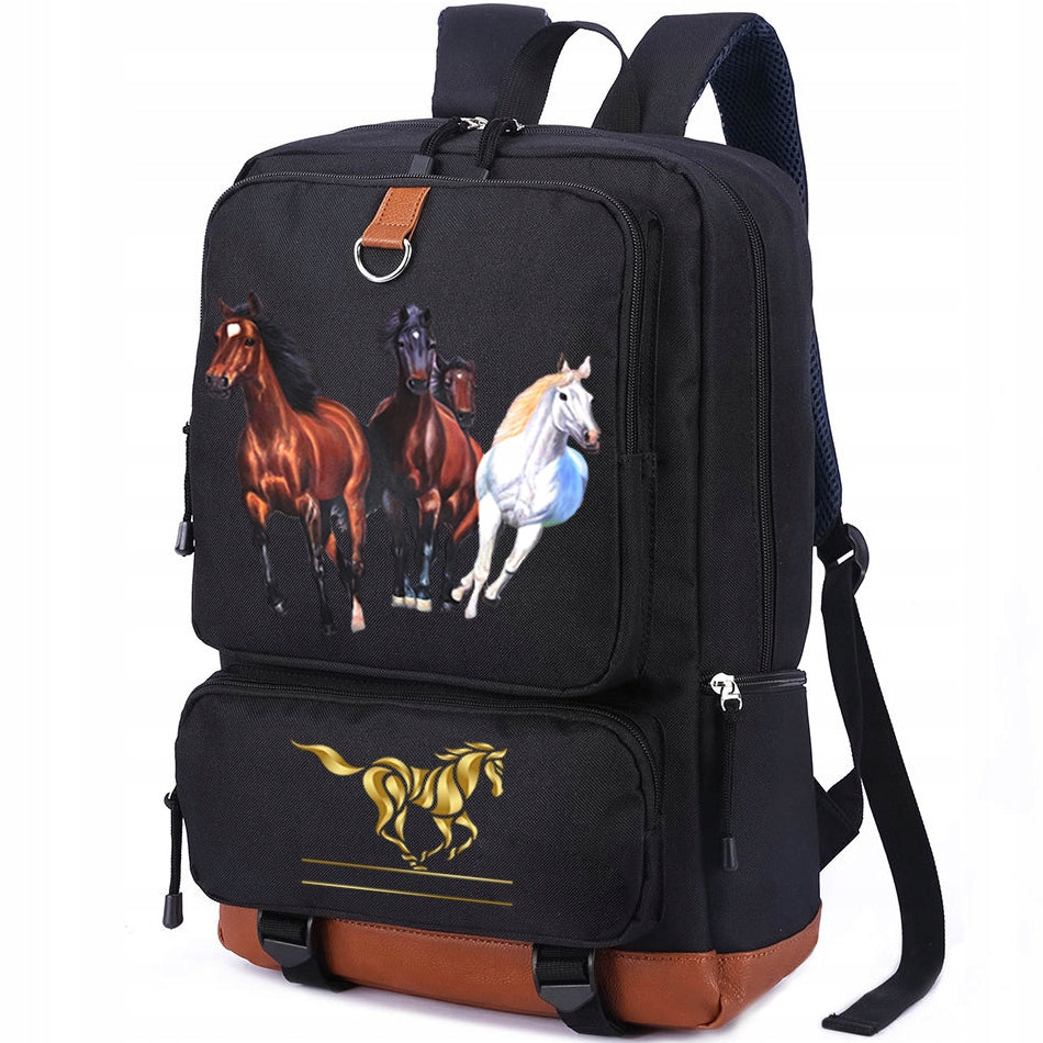 BACKPACK A4 SCHOOL BEAUTIFUL HORSES UNIQUE COLORS Manufacturer code PLECAK785