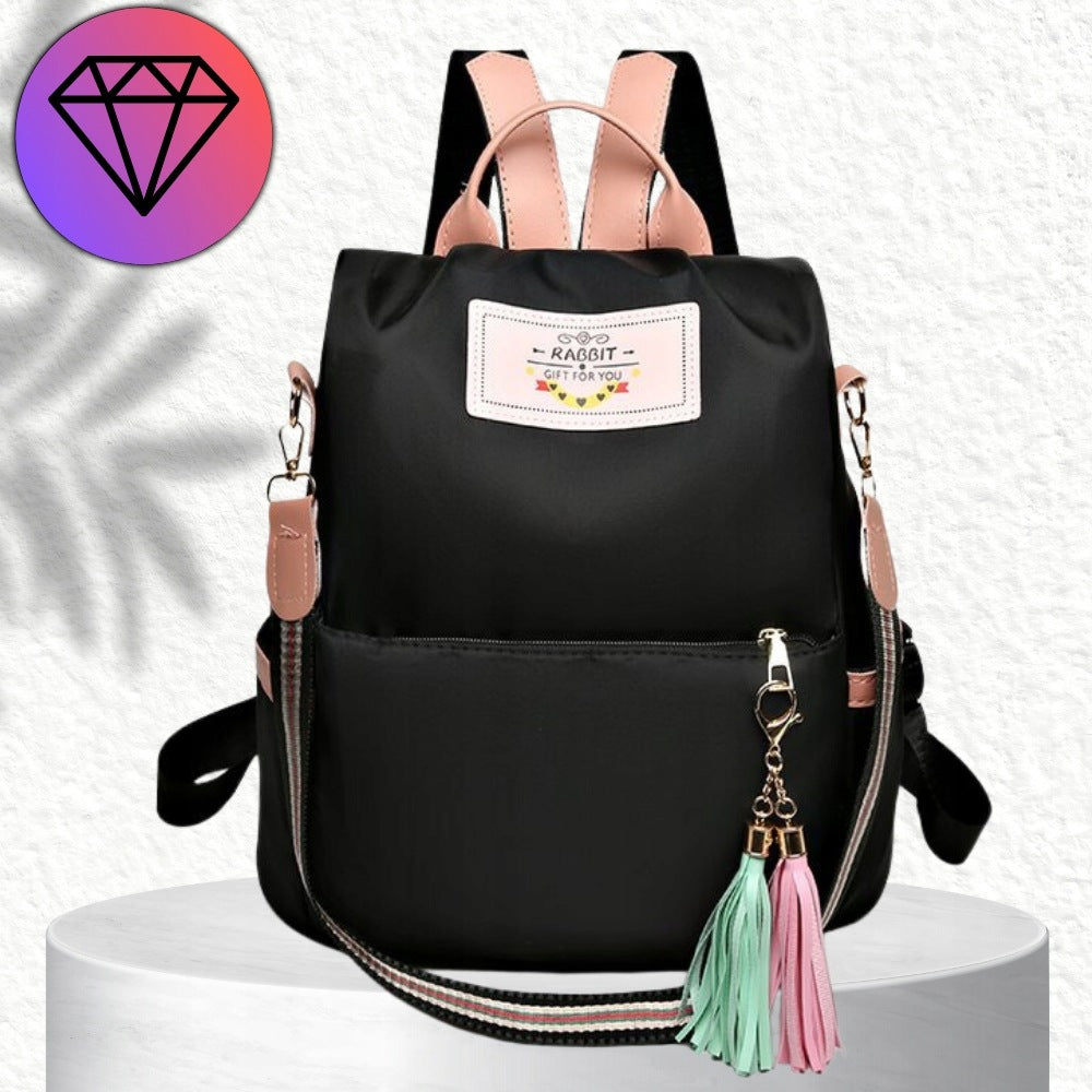 BACKPACK BAG WOMEN'S BACKPACK Strap Black Urban 2IN1 ROOMY Packaging status original