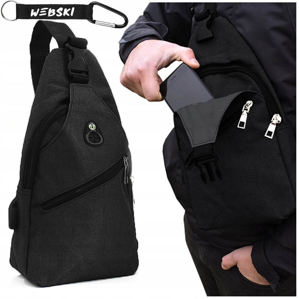 BACKPACK BUM BAG SACHET FRONT BACK FOR ONE SHOULDER UNISEX MEN'S WOMEN'S
