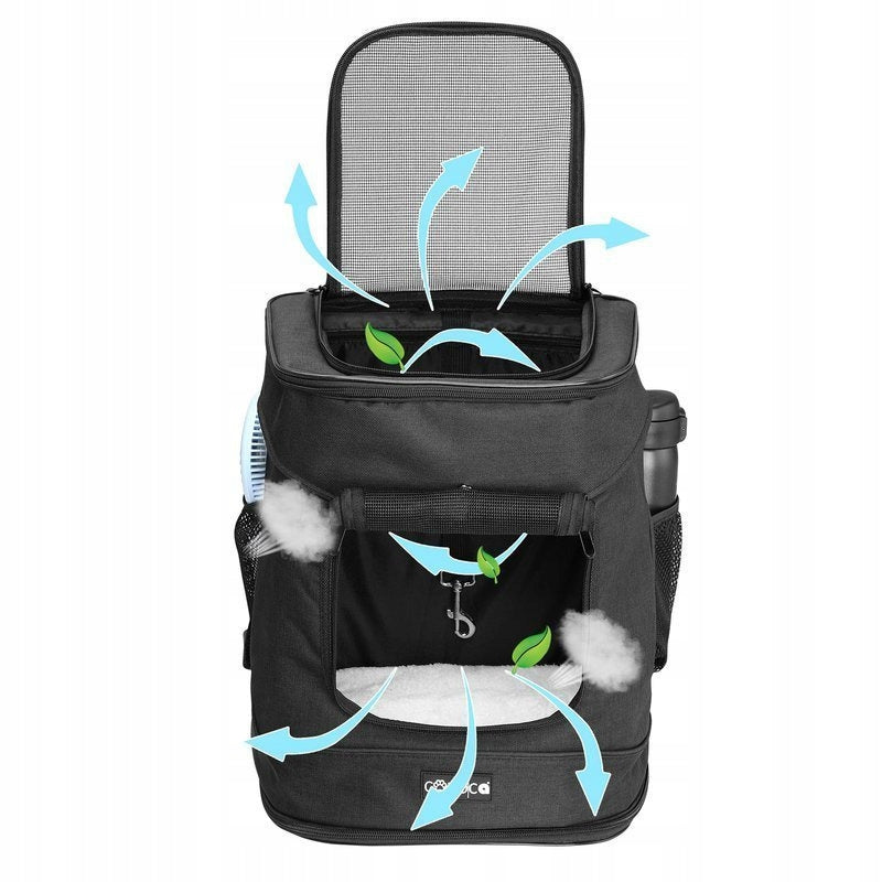BACKPACK CARRY BAG FOR CAT DOG BLACK Brand Cadoca