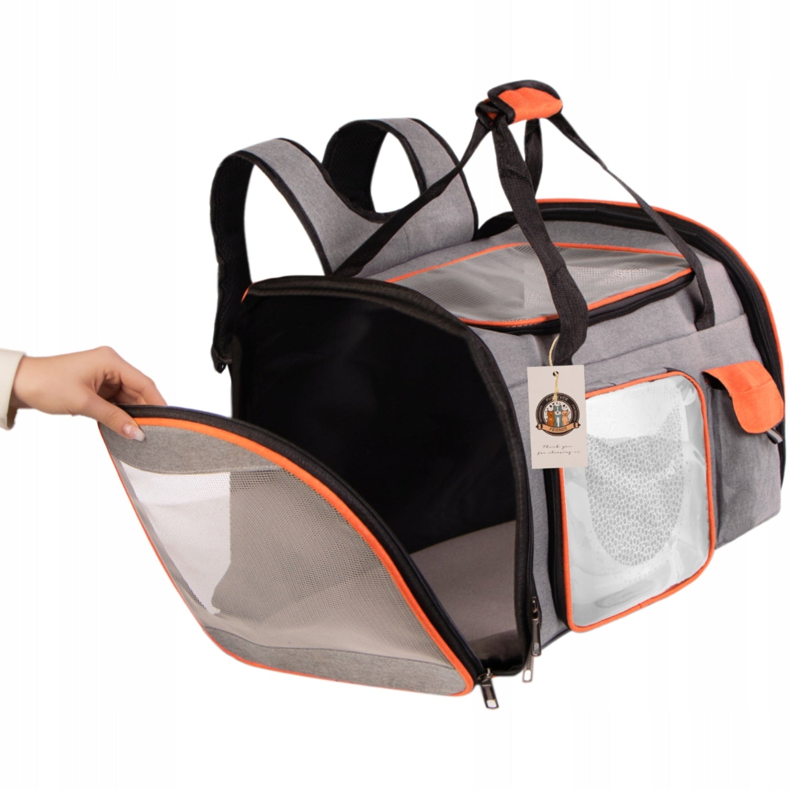 BACKPACK CAT DOG BAG RESISTANT COMFORTABLE STYLISH 2IN1 BREATHABLE LIGHTWEIGHT Manufacturer code TRANSPORTER TORBA PLECAK 2W1 DLA KOTA PSA