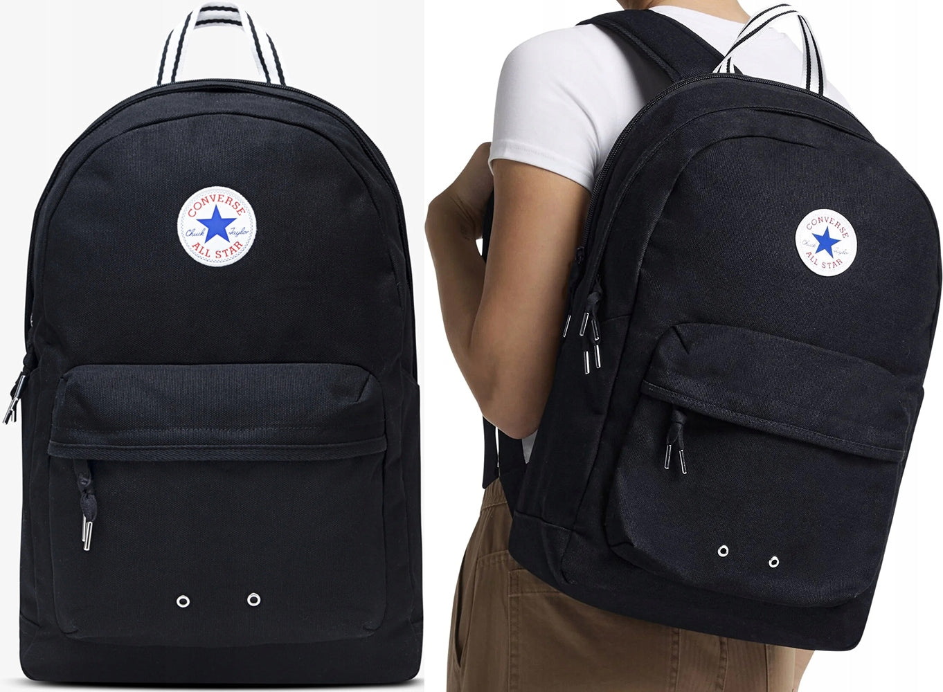BACKPACK CONVERSE BLACK SCHOOL ALL STAR FOR SCHOOL LARGE METAL PREMIUM DETAIL Brand Converse
