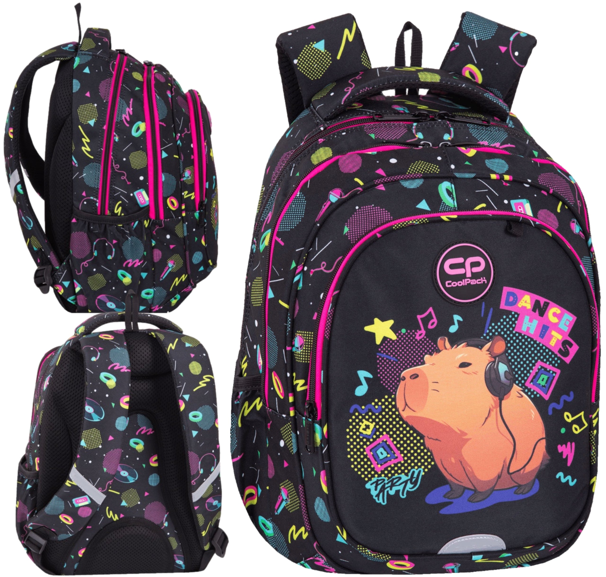 BACKPACK CoolPack SCHOOL YOUTH FAST CAPYBARA MUSIC CLASS 1-3