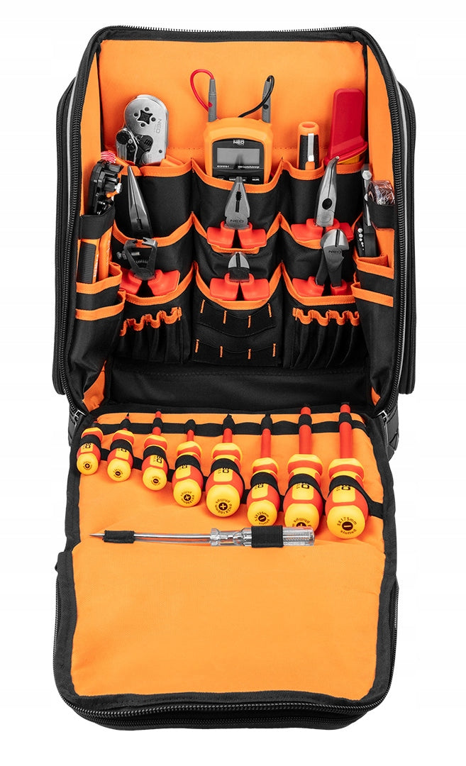 BACKPACK ELECTRICIAN SET OF 31 PROFESSIONAL ELEMENTS 01-313 NEO TOOLS Manufacturer code 01-313