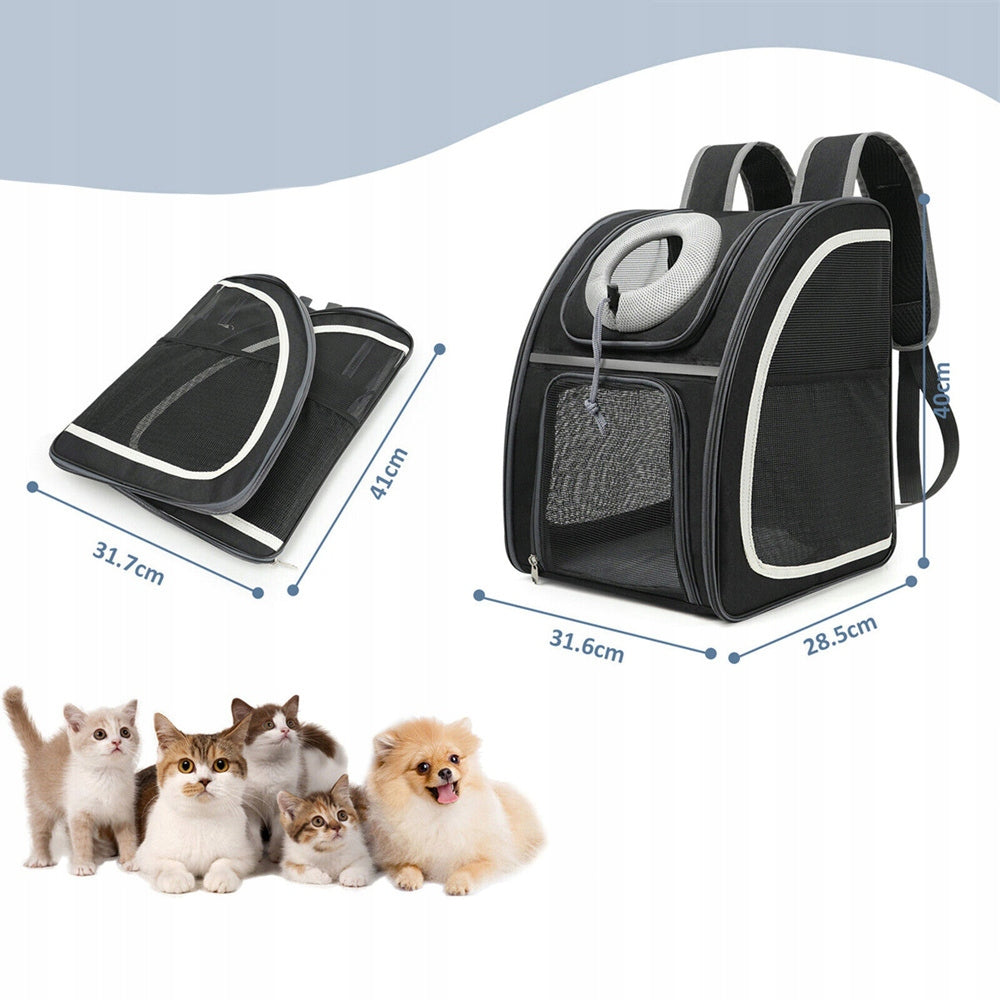 BACKPACK FOR CAT DOG TRANSPORTER CARRIER BAG FOR ANIMALS BLACK Manufacturer code cwbbml452
