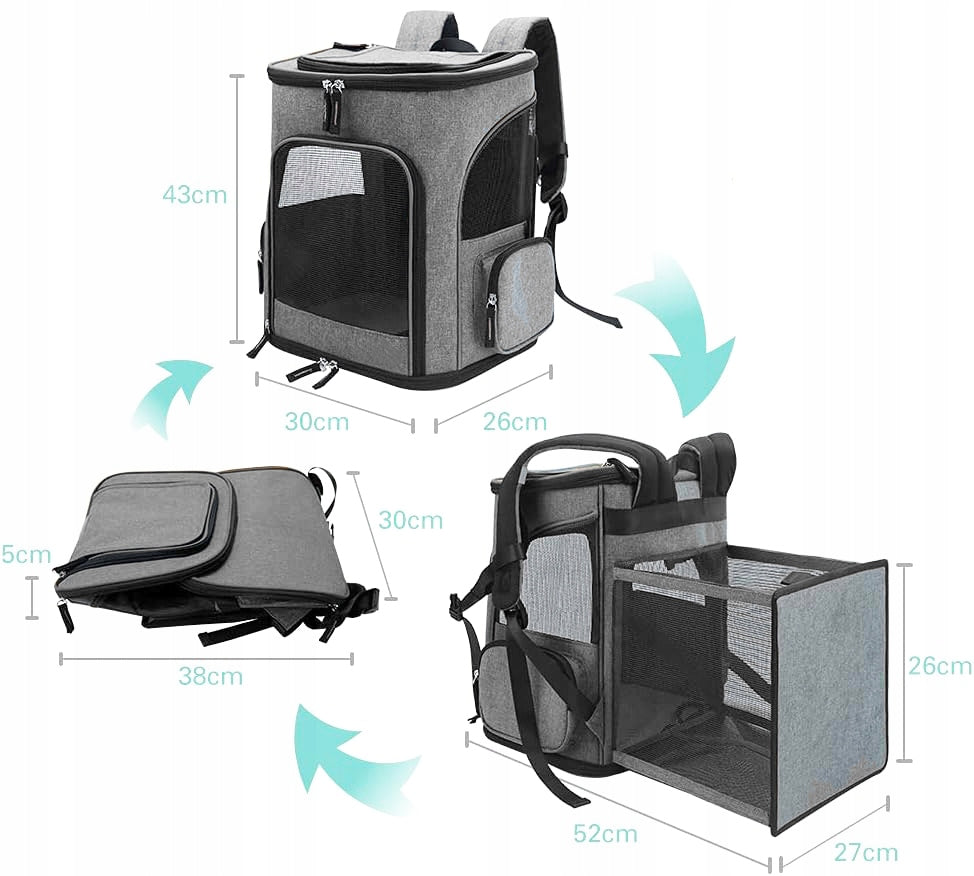BACKPACK FOR CAT DOG TRANSPORTER FOLDING kr Manufacturer code Plecak 3 - rozkładany