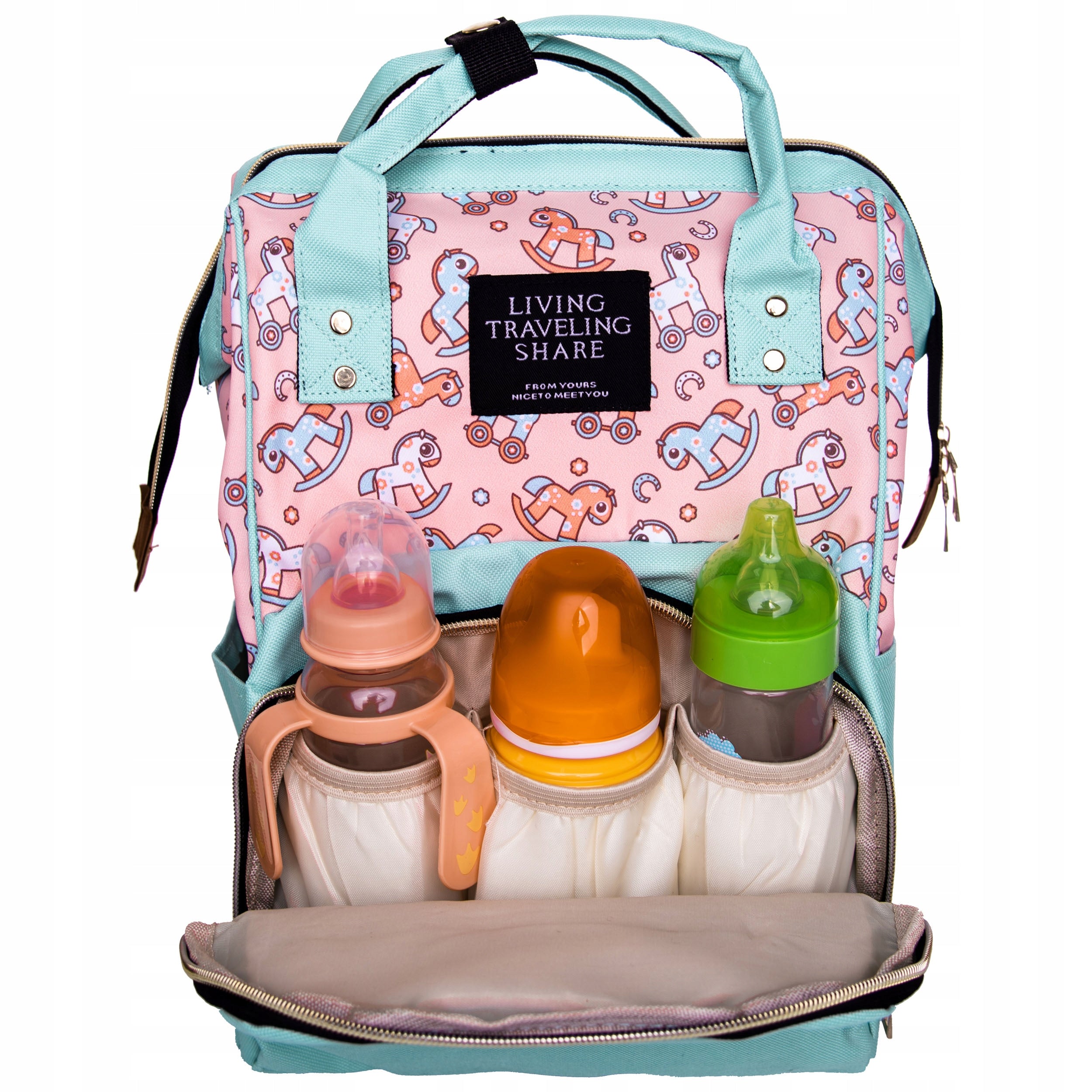 BACKPACK FOR MOM Dad For Diapers Akcesoria Sea Bag for Stroller + Hooks Manufacturer code 123