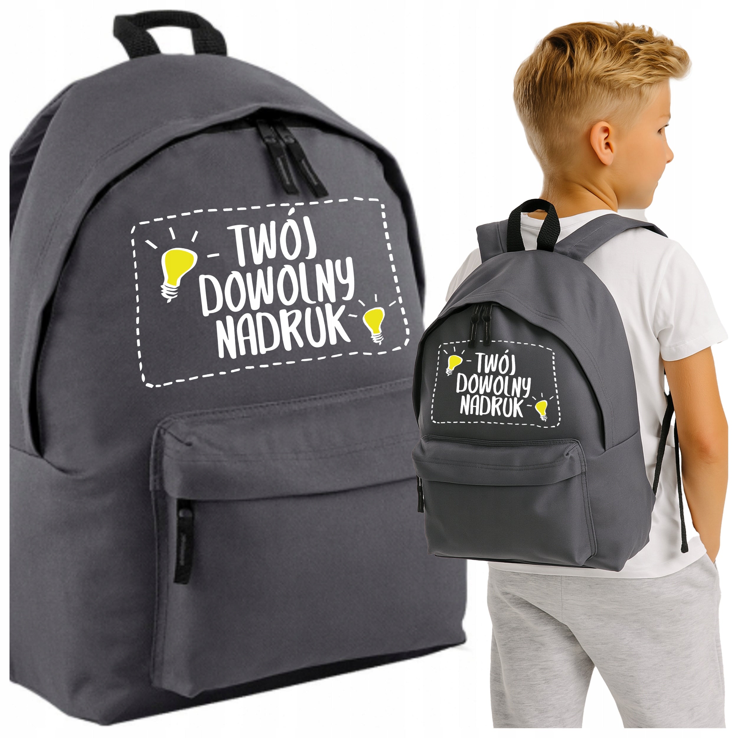 BACKPACK FOR SCHOOL WITH YOUR ANY PRINT INSCRIPTION GRAPHIC PHOTO