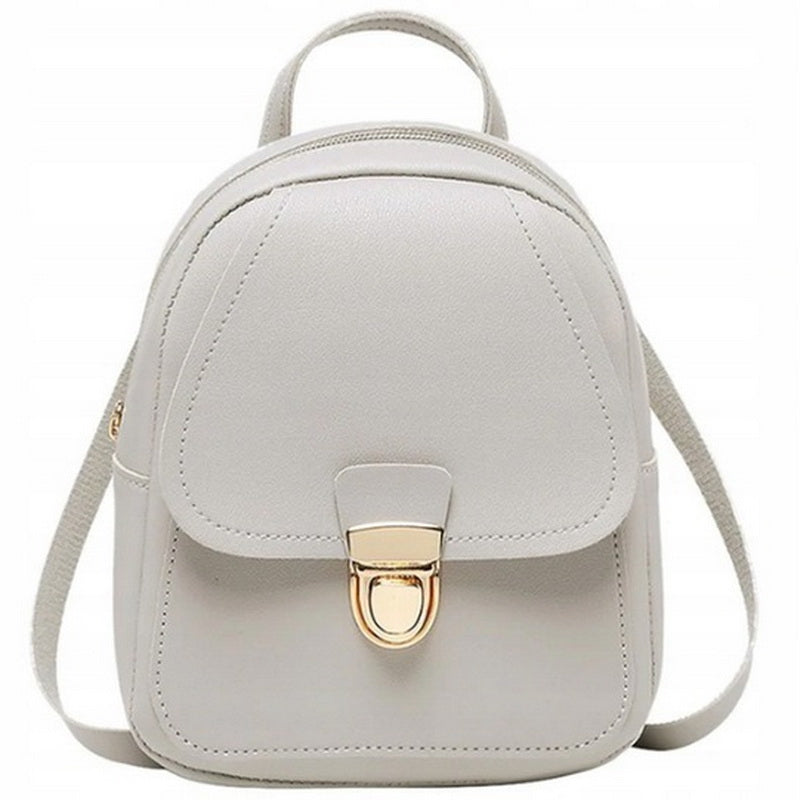 BACKPACK GREY SMALL BACKPACK Zipper Latch Gold