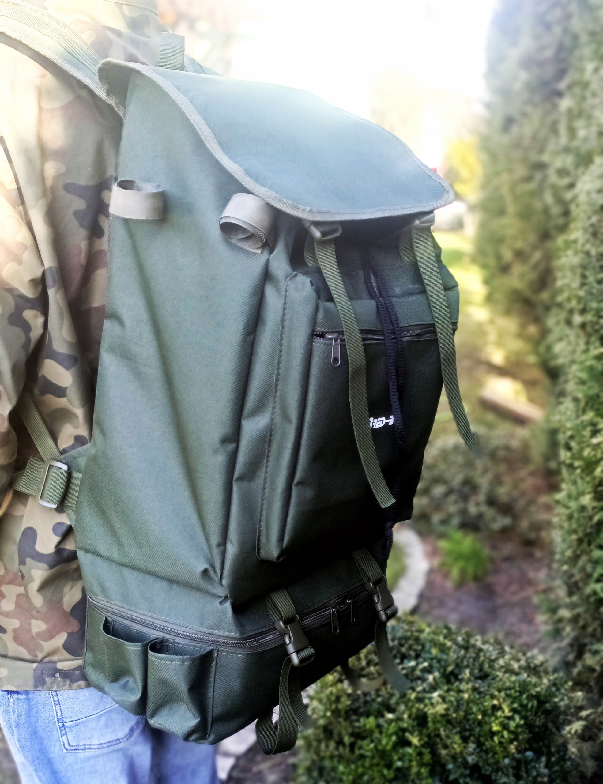BACKPACK LARGE FISHING .TOURIST ,MOUNTAIN,PRODUCT MADE IN POLAND Model turystyczno wędkarski