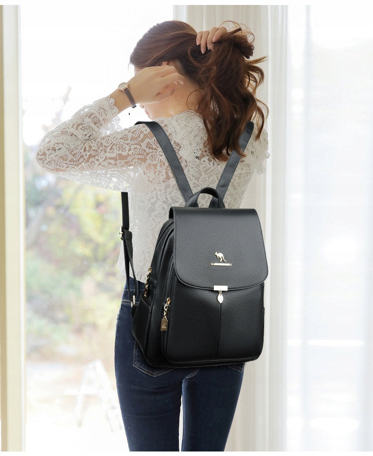 BACKPACK LEATHER BAG WOMEN'S BAG ROOMY STYLISH BACKPACK Packaging status original