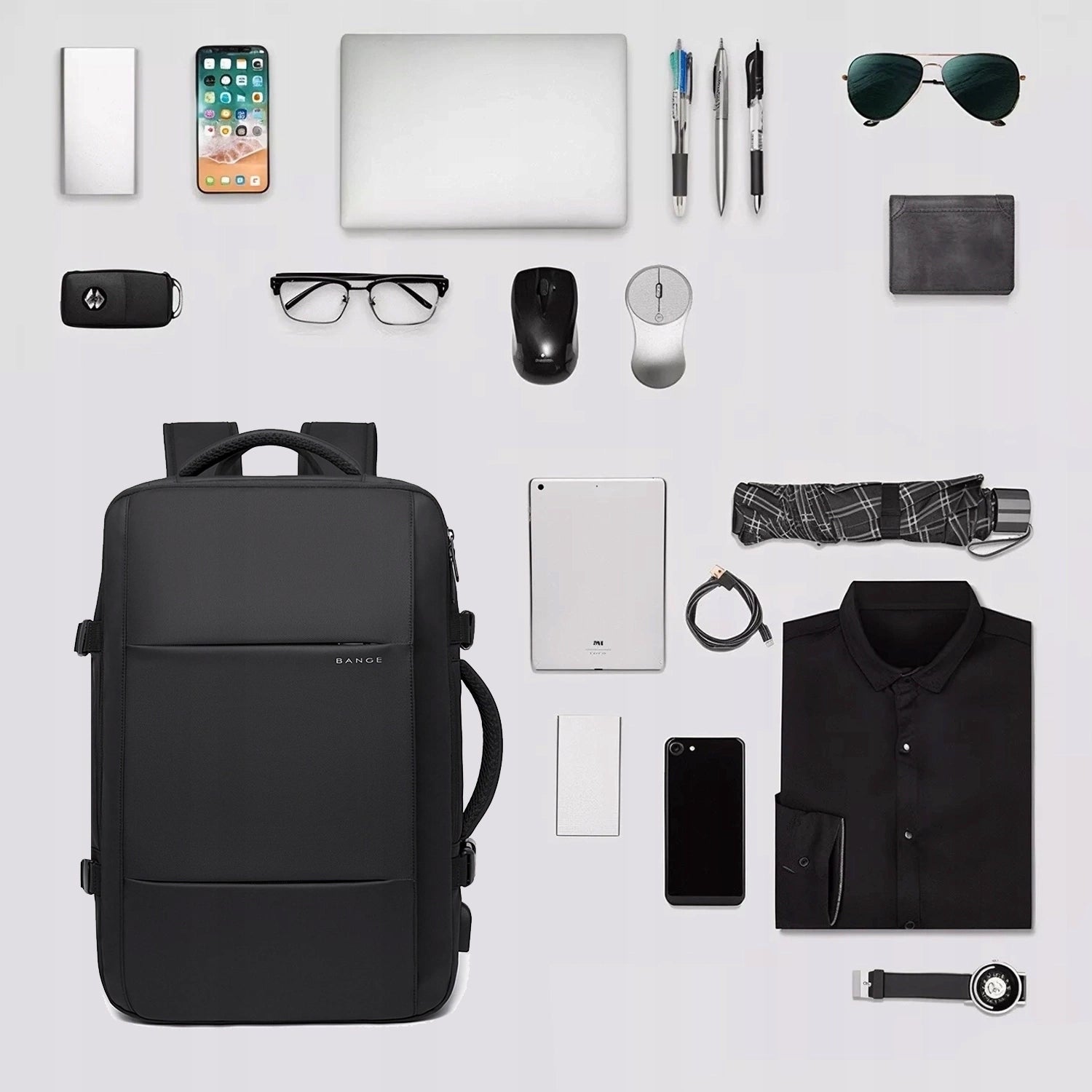 BACKPACK Laptop Bag Business Tablet Male USB Port City Travel Packaging status original