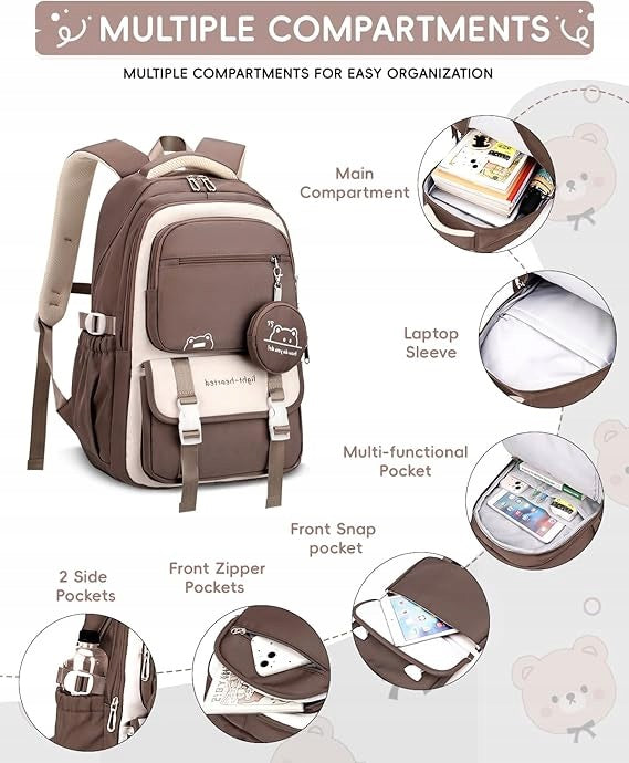 BACKPACK ON WHEELS FOR CHILDREN'S SCHOOL REMOVABLE WHEELS FOR GIRLS Packaging status original