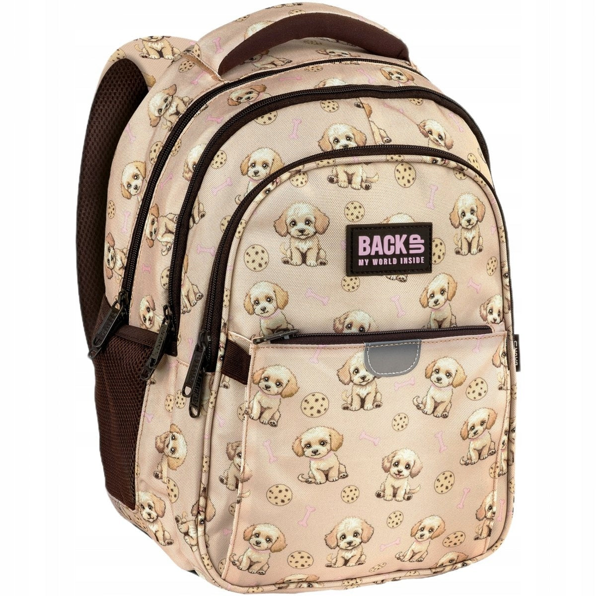 BACKPACK SCHOOL BACKUP 3 CHAMBER 8 MODEL P 35 DOGS PUPPIES