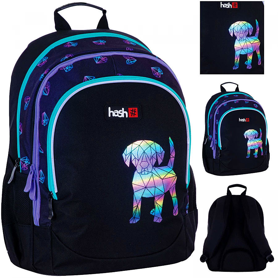 BACKPACK SCHOOL SATCHEL FOR CLASS 1-3 WITH DOG HOLO
