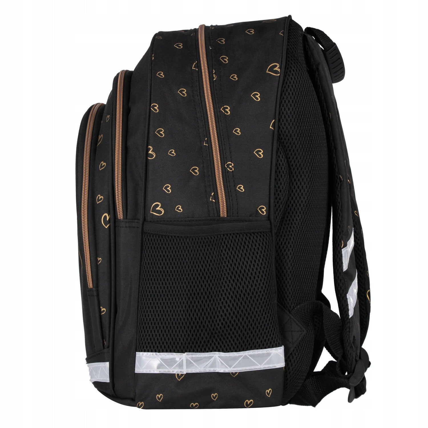 BACKPACK SCHOOL SATCHEL FOR GIRLS BLACK GOLD CAT KITTEN CLASS 1 3 Manufacturer code 529686