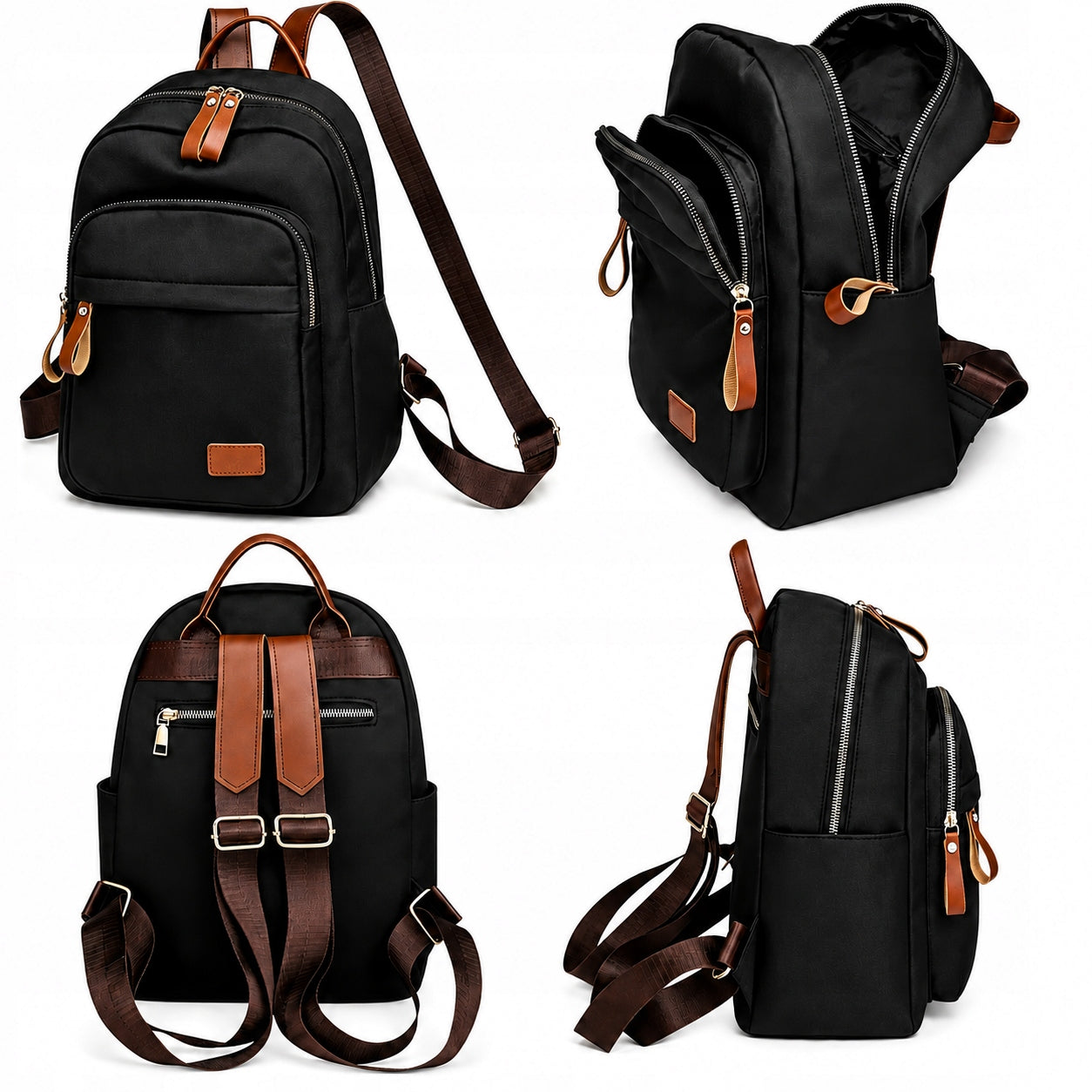 BACKPACK SMALL ELEGANT LIGHT FOR A TRIP WALK BLACK Gender woman
