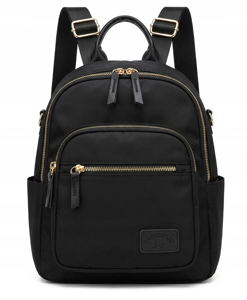 BACKPACK SMALL LIGHT ELEGANT STYLISH URBAN BLACK ROOMY