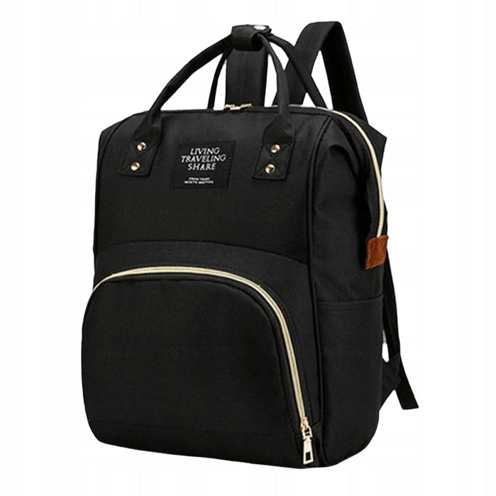 BACKPACK STROLLER BAG THERMAL ROOMY ORGANIZER FOR MOM DAD BLACK Brand no brand