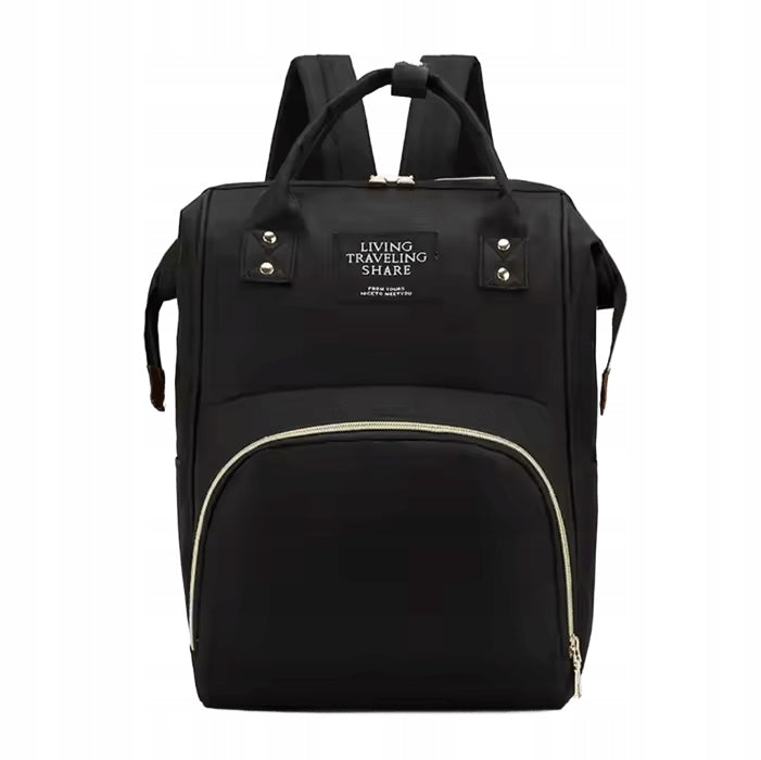 BACKPACK STROLLER BAG THERMAL ROOMY ORGANIZER FOR MOM DAD BLACK Manufacturer code Plecak rodzica Czarny