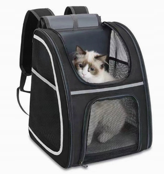 BACKPACK TRANSPORTER DOG CAT BAG WITH MESH FULLY VENTILATED FOLDING Packaging status original