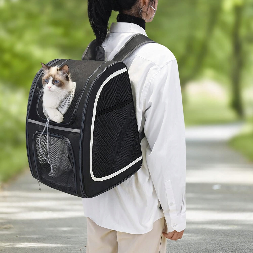 BACKPACK TRANSPORTER FOR CAT AND DOG WITH POCKETS LOTS OF AIR BREATHABLE Brand no brand