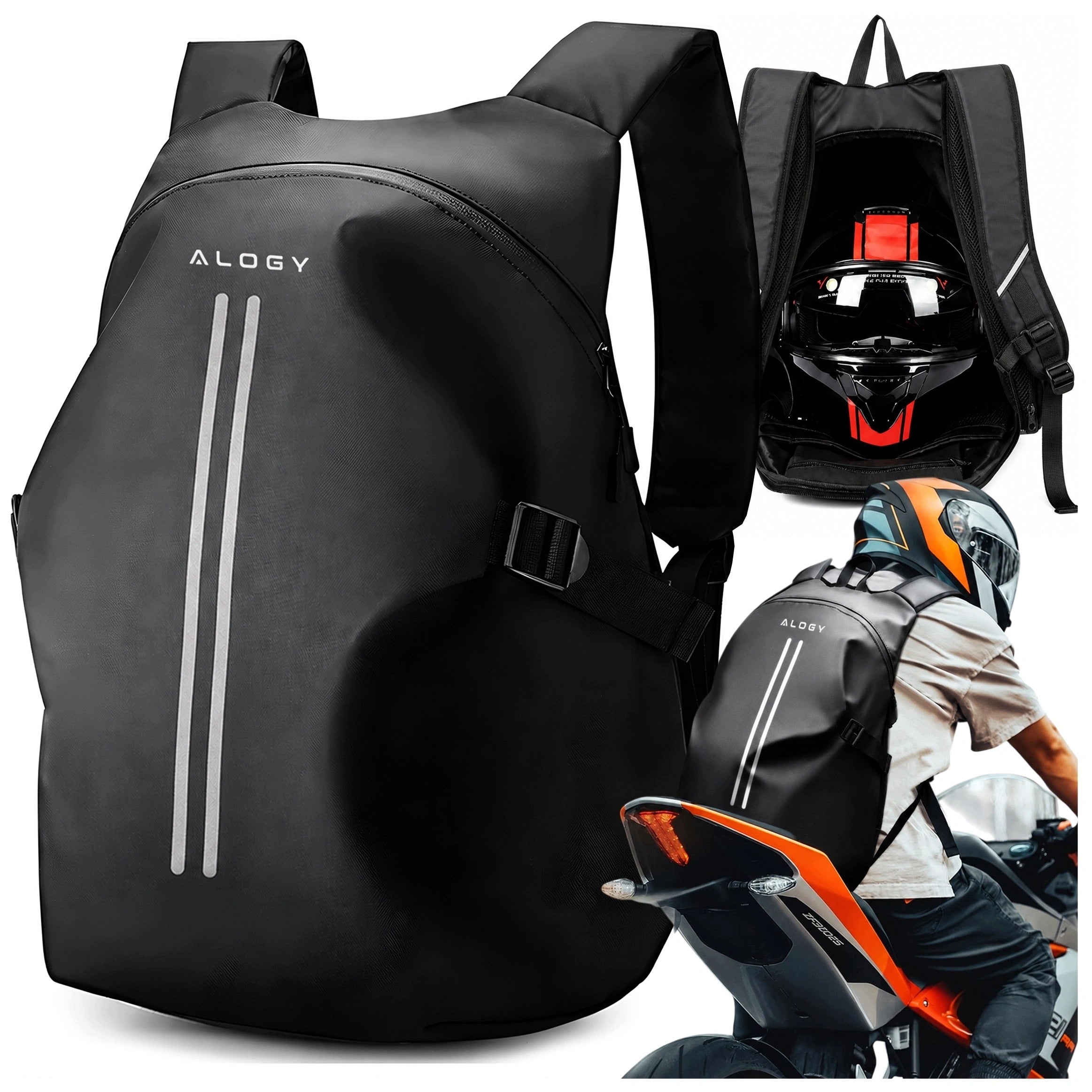 BACKPACK WATERPROOF FOR MOTORCYCLE MOTORBIKE SPORTS HELMET BAG 40L