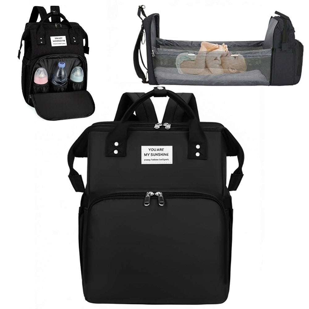 BACKPACK WE HAVE BAG ORGANIZER CHANGING TABLE COT TRAVEL BED 2in1