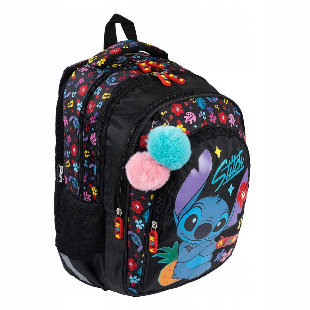BACKPACK school satchel Disney Stitch Aloha Black | Class 1-3 Brand St. Majewski